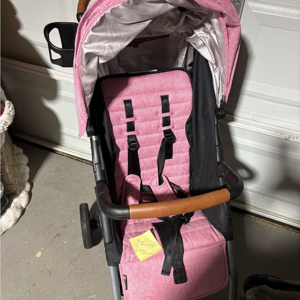 Pink Stroller with Black Accents